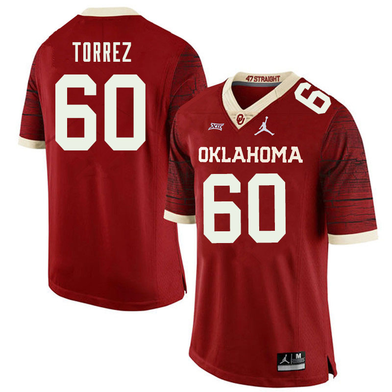 Jordan Brand Men #60 Matt Torrez Oklahoma Sooners College Football Jerseys Sale-Retro - Click Image to Close